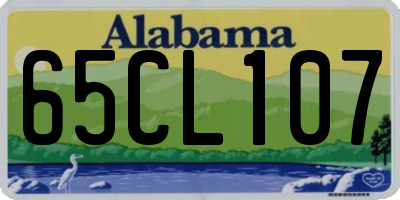 AL license plate 65CL107