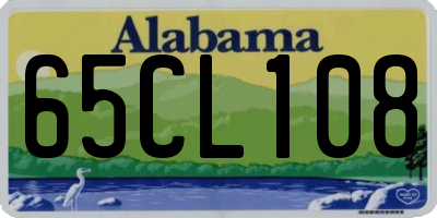 AL license plate 65CL108
