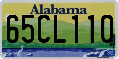 AL license plate 65CL110