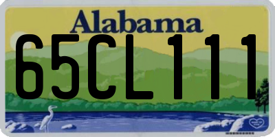 AL license plate 65CL111