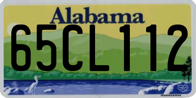 AL license plate 65CL112