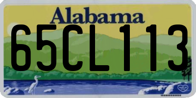 AL license plate 65CL113