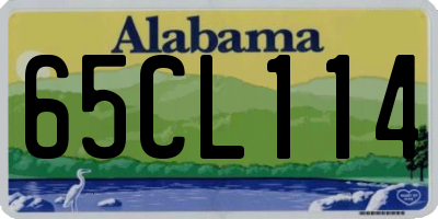 AL license plate 65CL114