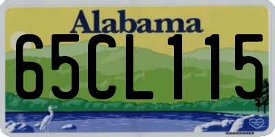 AL license plate 65CL115