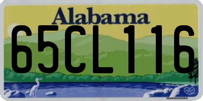 AL license plate 65CL116