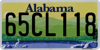 AL license plate 65CL118