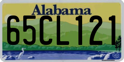 AL license plate 65CL121