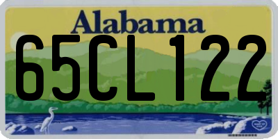 AL license plate 65CL122