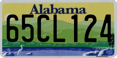 AL license plate 65CL124