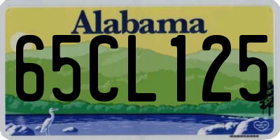 AL license plate 65CL125