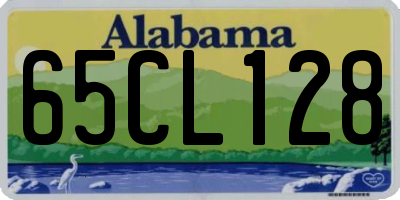 AL license plate 65CL128