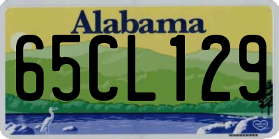 AL license plate 65CL129