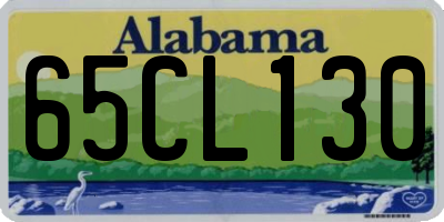 AL license plate 65CL130