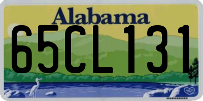 AL license plate 65CL131