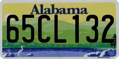 AL license plate 65CL132