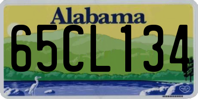 AL license plate 65CL134