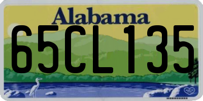 AL license plate 65CL135