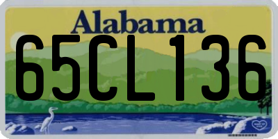 AL license plate 65CL136