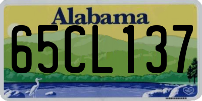 AL license plate 65CL137
