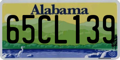 AL license plate 65CL139