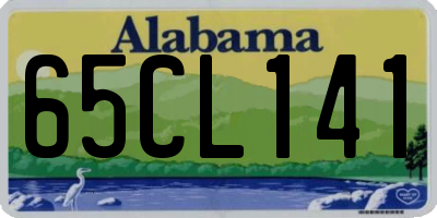 AL license plate 65CL141