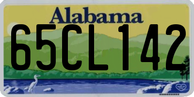 AL license plate 65CL142