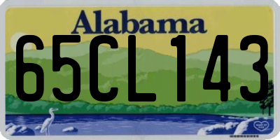 AL license plate 65CL143