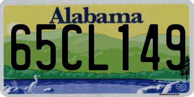 AL license plate 65CL149