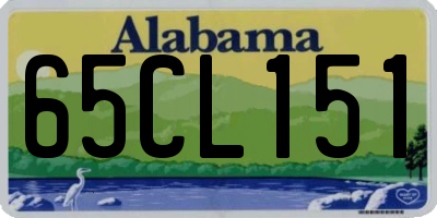 AL license plate 65CL151