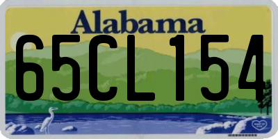 AL license plate 65CL154