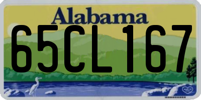 AL license plate 65CL167