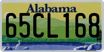 AL license plate 65CL168