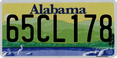 AL license plate 65CL178