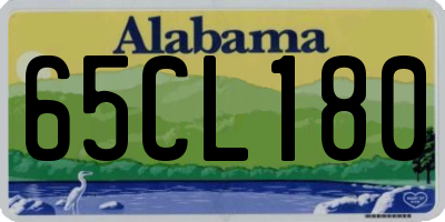 AL license plate 65CL180