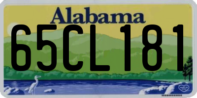 AL license plate 65CL181