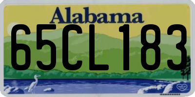 AL license plate 65CL183