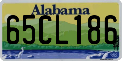 AL license plate 65CL186