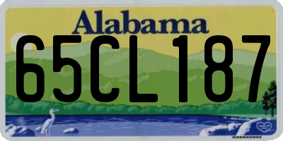 AL license plate 65CL187