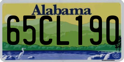 AL license plate 65CL190