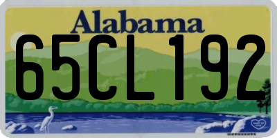 AL license plate 65CL192