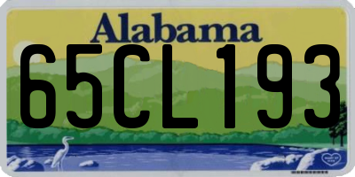 AL license plate 65CL193