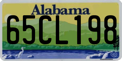 AL license plate 65CL198