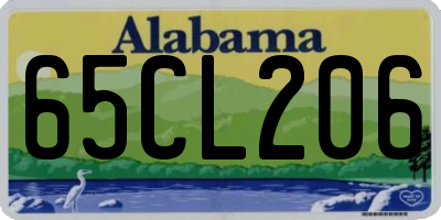 AL license plate 65CL206