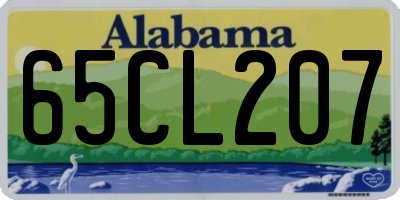 AL license plate 65CL207