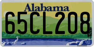 AL license plate 65CL208