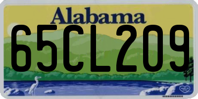 AL license plate 65CL209