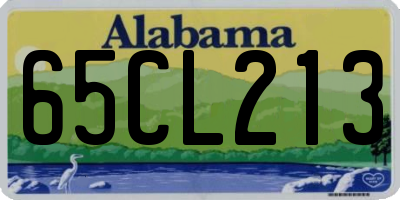 AL license plate 65CL213
