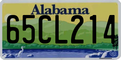 AL license plate 65CL214