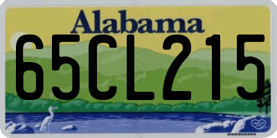 AL license plate 65CL215