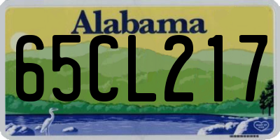 AL license plate 65CL217